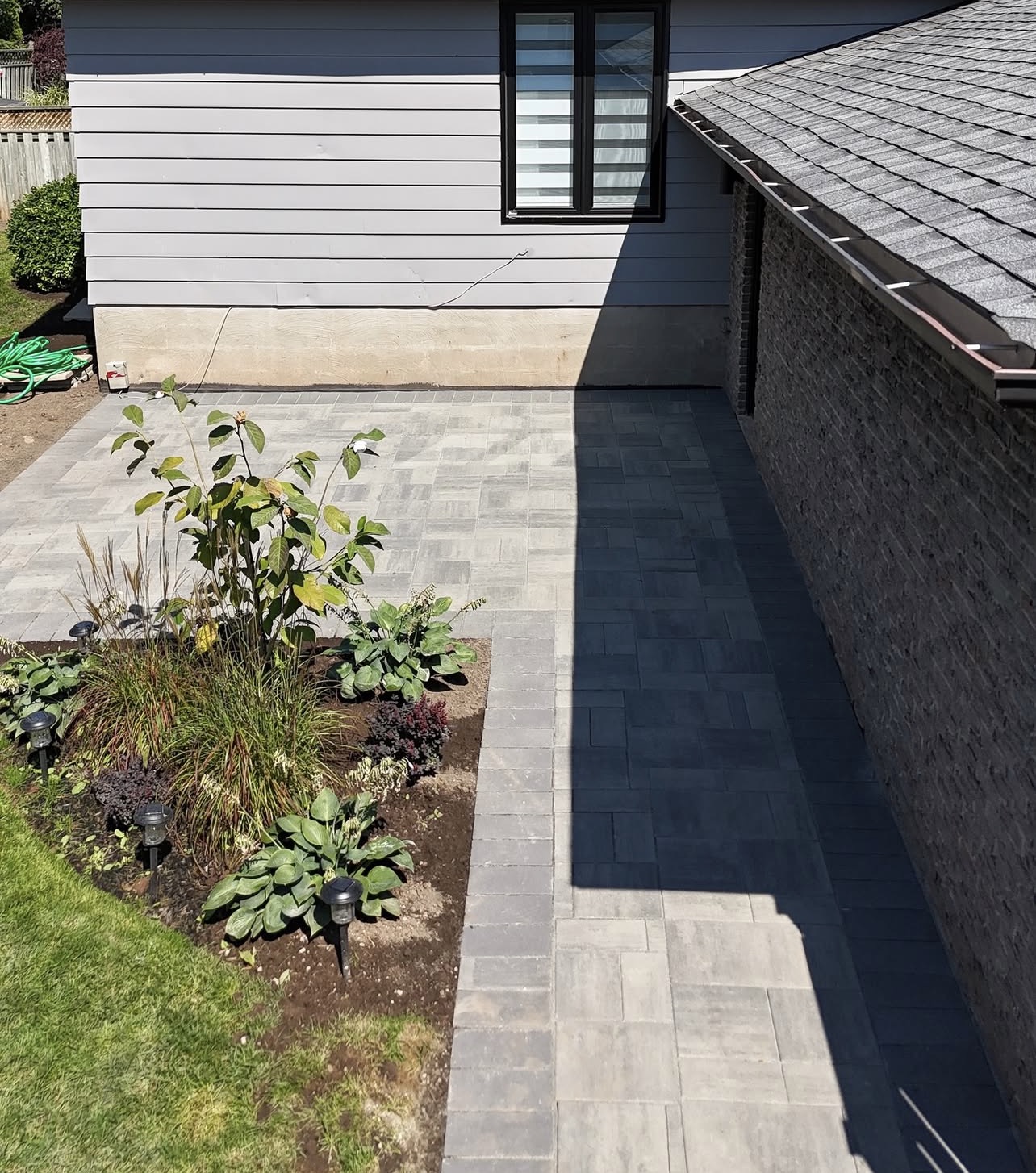 Two-Tone Paver Patio & Walkway