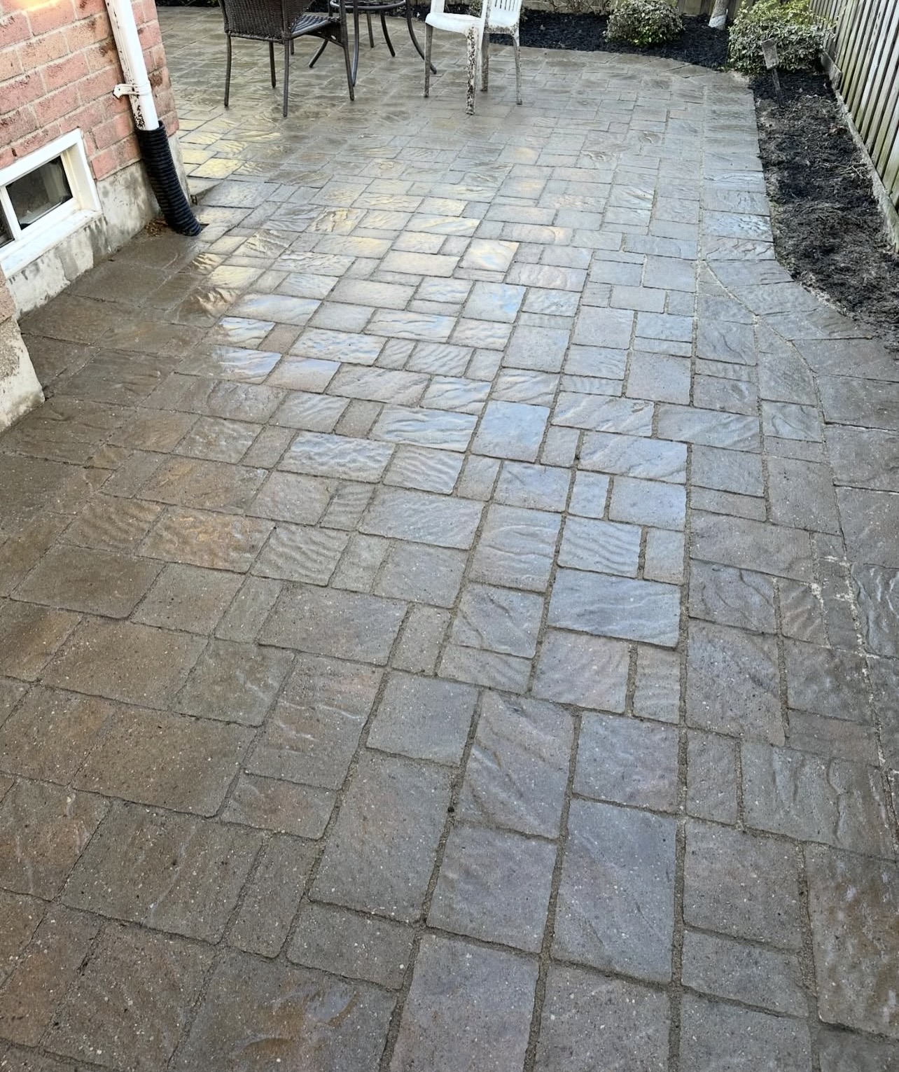 Sandstone paver patio — TriCity Landscaping of Kitchener project in Doon South, Kitchener ON
